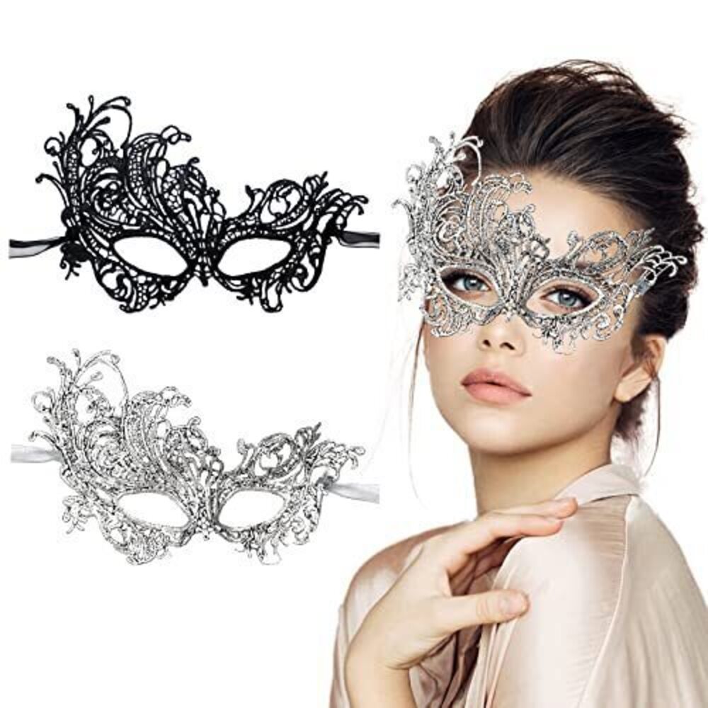 8594 Couple Masquerade Mask Venetian Carnival Mardi Gras Costume Lace Masks